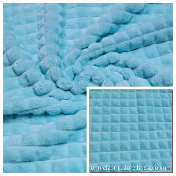 100% Polyester Single Side Jacquard Flannel Knitted Fabric